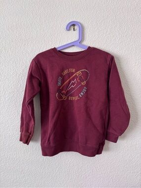 Garanimals Maroon Skateboard Graphic Sweatshirt
